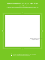 Натяжные потолки 2 м2, 3.2 м2, 2.6 м2, 0.7 м2