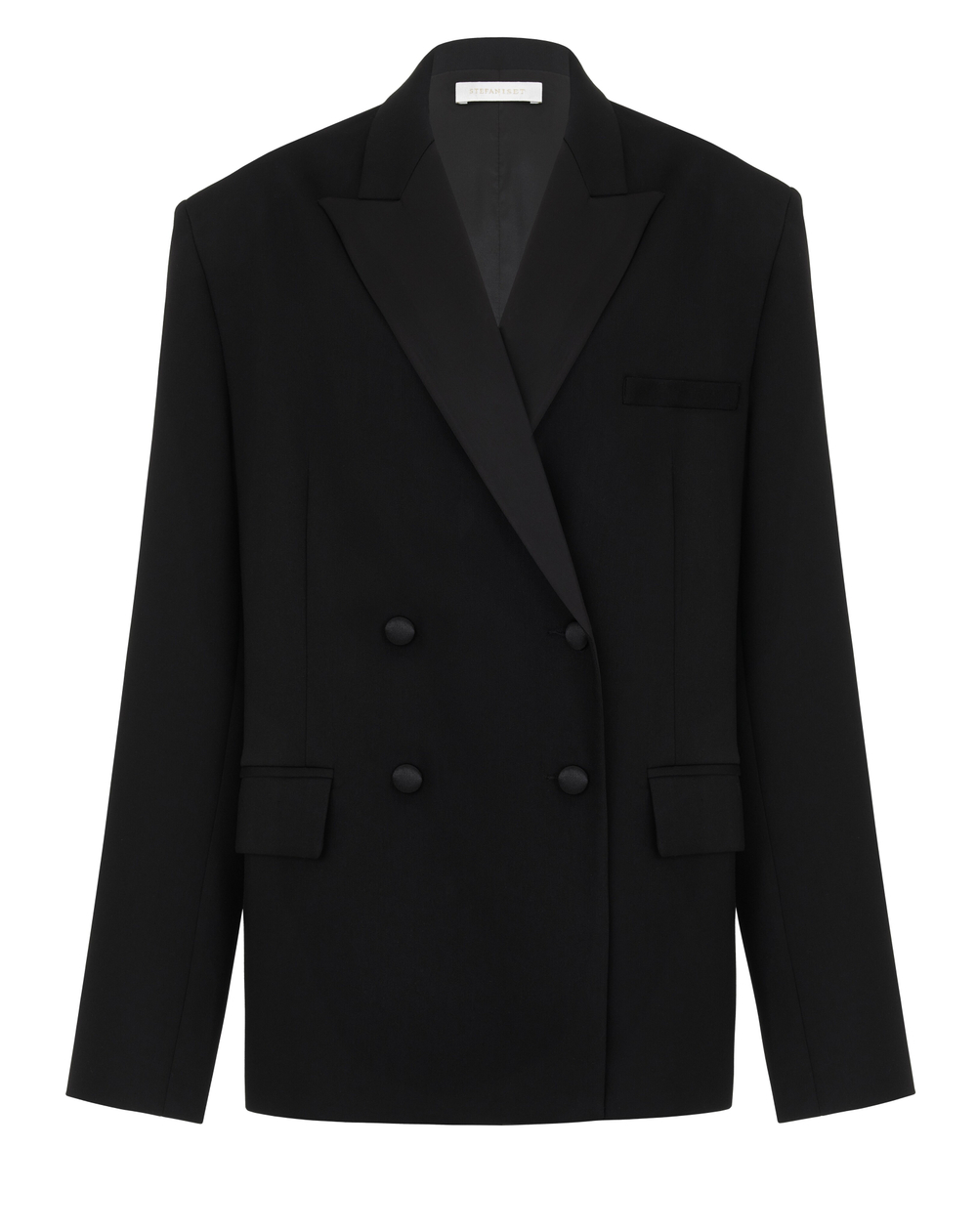 Жакет Loran с черным воротом, черный