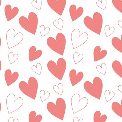 Сердечки на белом фоне