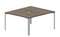 Составной стол на 2 рабочих места 138х156,6х75см (2 эргономичных выреза)