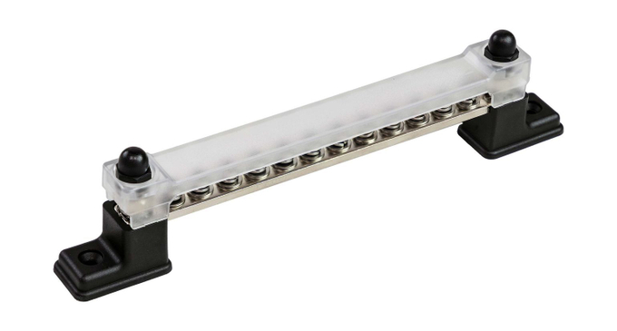 Колодка распределительная электромонтажная с защитной крышкой, 12 контактов