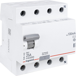 Выключатель дифференциальный УЗО ВДТ 100мА 25А 4П AC Rx3 Legrand