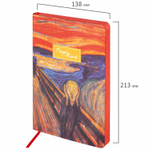 Ежедневник недатированный А5 (138х213 мм) BRAUBERG VISTA под кожу гибкий 136 л. "Edvard Munch" (2 штуки в упаковке)