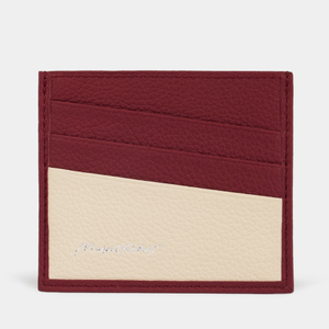 Картхолдер Carte Bicolor из кожи теленка вишневого цвета