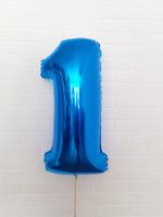 FM Шар 40" / 102 см "Цифра 1" Синий (БГ-60)