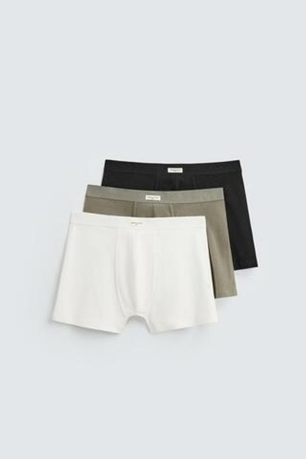 ZARA НАБОР ИЗ ТРЕХ ТРУСОВ-БОКСЕРОВ SOFT, РАЗНОЦВЕТНЫЙ