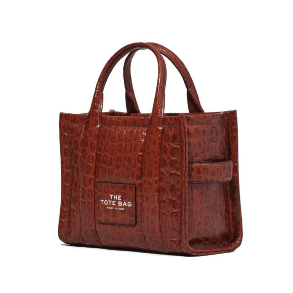 Сумка Marc Jacobs The Small Croc-embossed Tote Bag Spice Brown