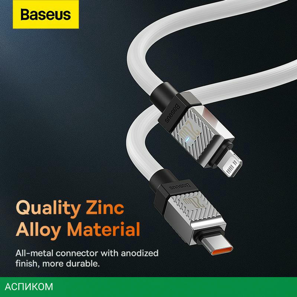 Кабель Baseus CoolPlay 2m White (CAKW000102)
