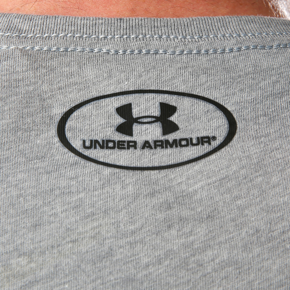 Мужское теннисное поло Under Armour Sportstyle Left Chest T-Shirt Men - Grey, Black