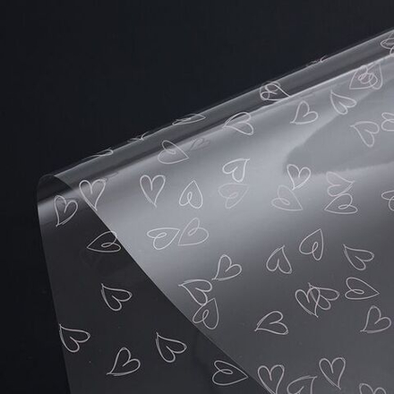 ЛИСТ ПРОЗРАЧНЫЙ Сердечки 58*58/20шт