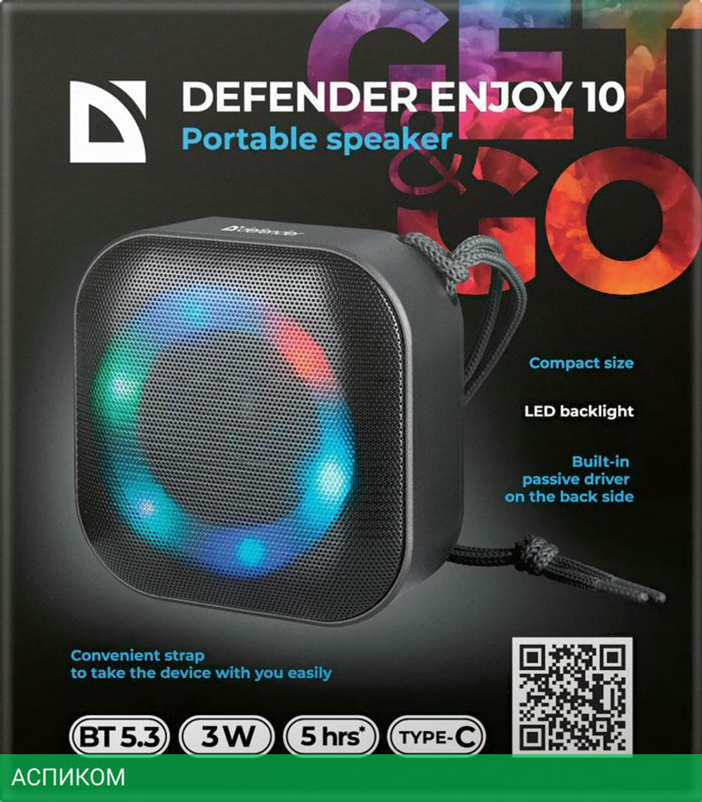 Портативная колонка Defender Enjoy 10 Black (65009)