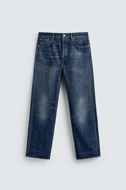ZARA ДЖИНСЫ ПРЯМОГО КРОЯ ДЛИНОЙ ДО ЩИКОЛОТКИ - LIMITED EDITION, ВЫЦВЕТШИЙ СИНИЙ