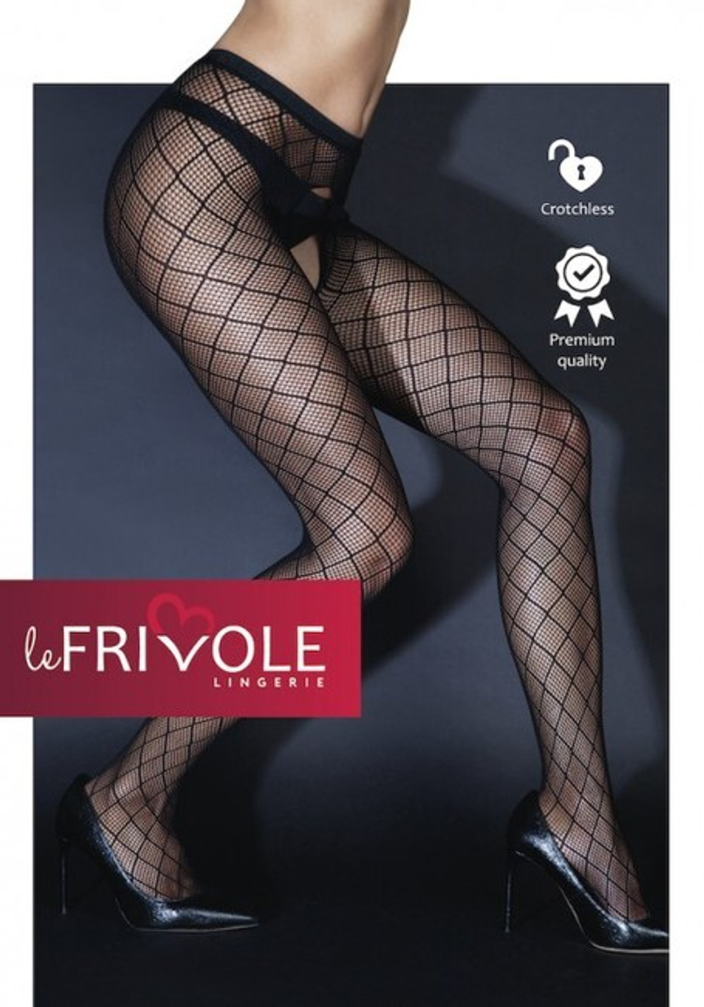 Колготки с доступом рисунок сетка Sense , (2/3) SM 42-46 (Цвет: черный)