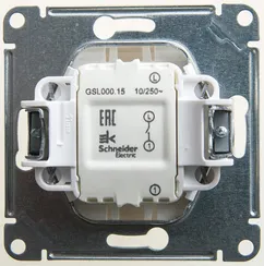 Кнопка нажимная 1-кл. СП Glossa 10А IP20 (сх. 1) 10AX механизм перламутр SE GSL000615