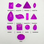 Набор страз Neon Purple (микс форм) 50 шт