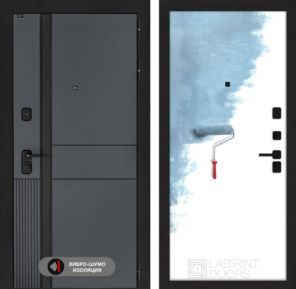 Входная дверь Лабиринт EVOLAB - 28 Грунт под покраску