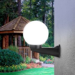 Садово-парковый светильник ЭРА НБУ 01-60-201 шар опаловый настенный IP44 Е27 max60Вт d200mm