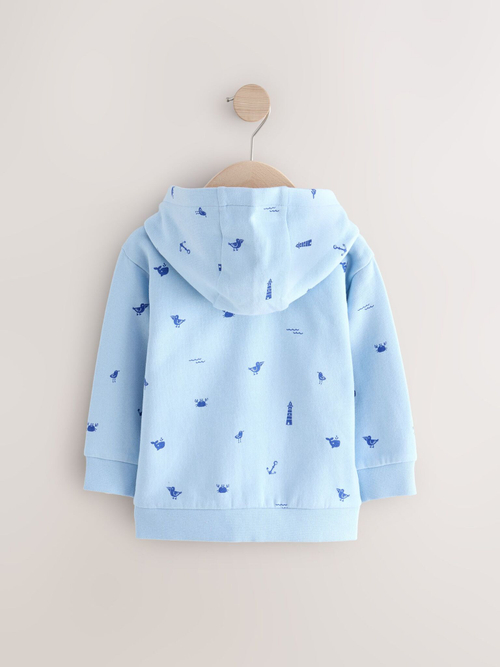 Толстовка с капюшоном на молнии для мальчика Next E60-831, Голубой