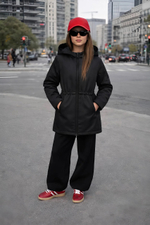 Пальто демисезонное для девочки "HN-9" черный