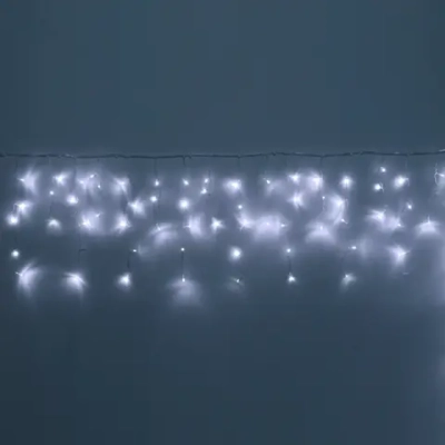 Гирлянда для дома БАХРОМА «Мерцание Premium» ш3м* в0,3/0,5 м 120 ламп LED, прозрачн.провод, 1реж,, IP-40, Белый (возможность соединения)