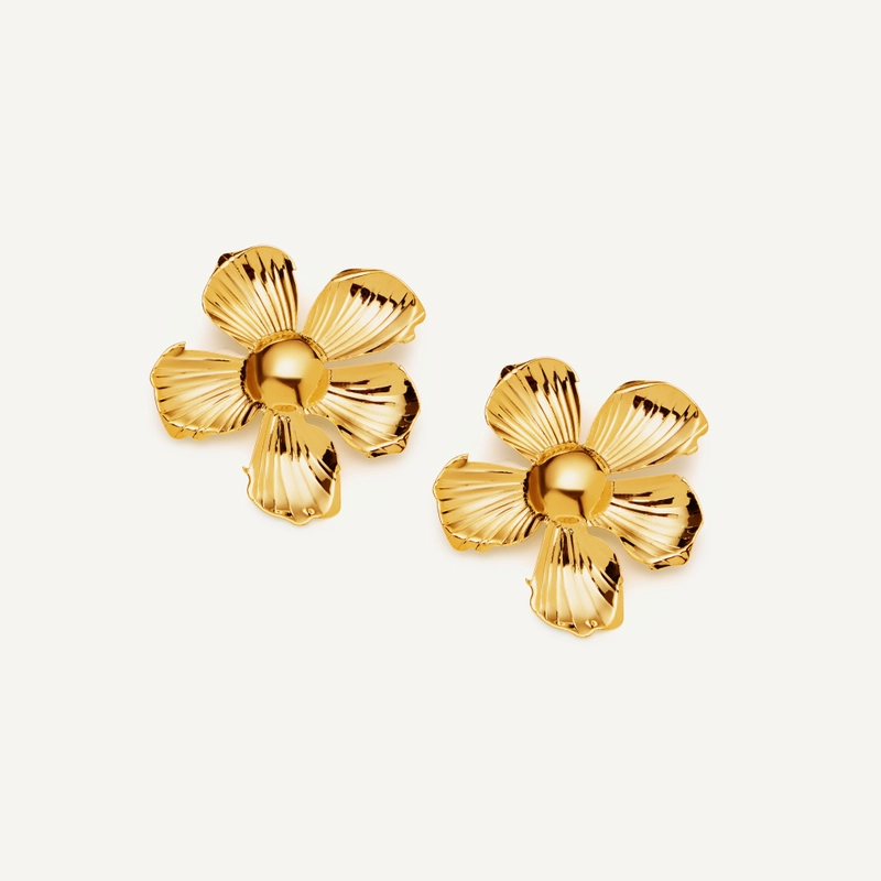 Серьги Цветущие Цветы – Золото