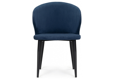 Стул на металлокаркасе Woodville Алсисар темно-синий, черный, ножки черные