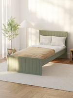 Кровать 90х200 Карлос, односпальная, массив сосны, зеленый эвкалипт, Dipriz