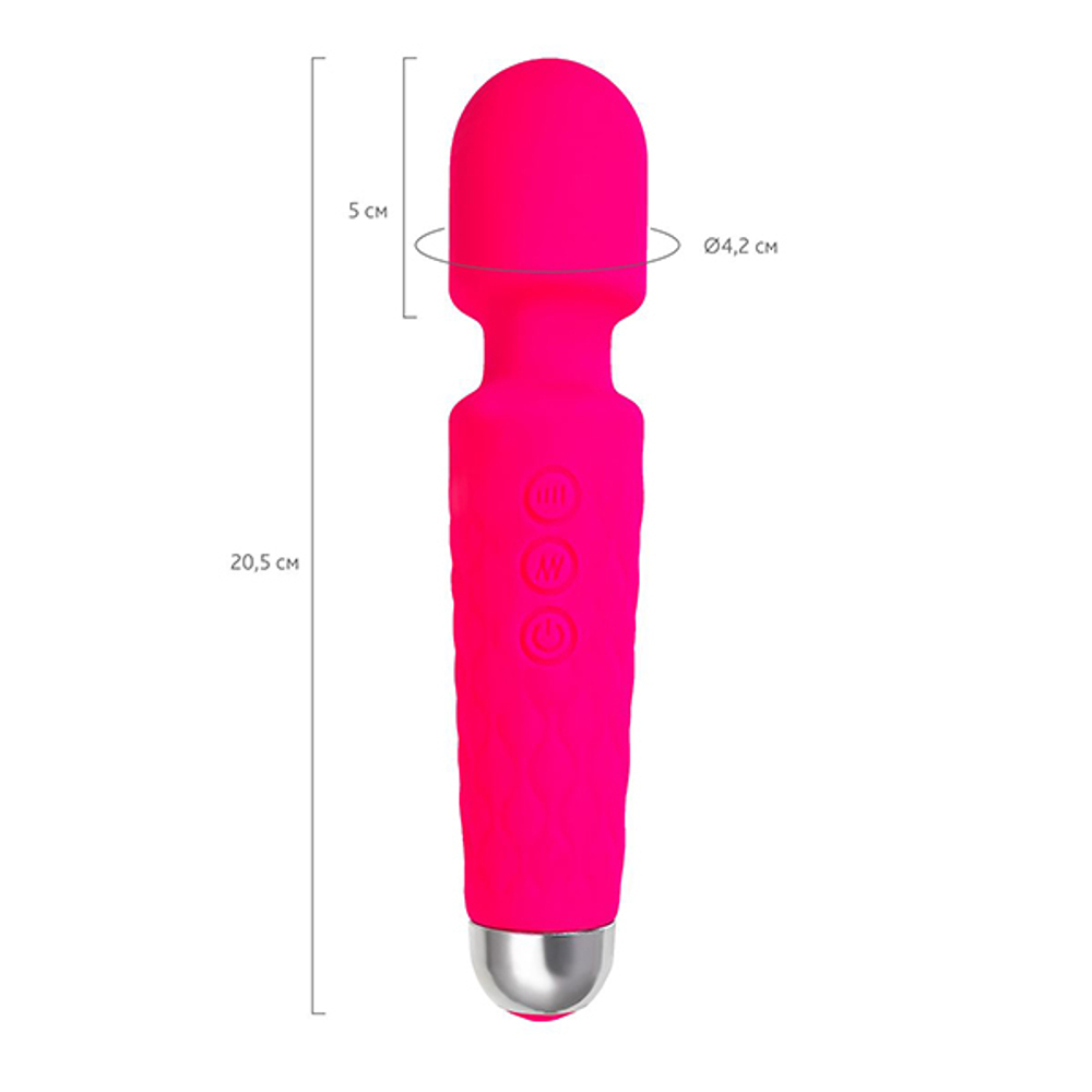 Розовый жезловый вибратор 20,5см ToyFa Flovetta Peony 457713