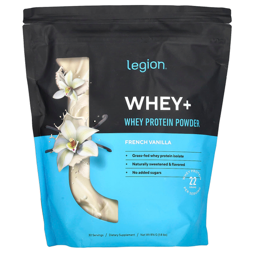 Legion Athletics, Whey +, порошок из сывороточного протеина, французская ваниль, 816 г (1,8 фунта)