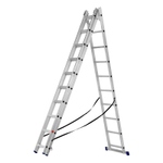 Лестница Сибртех трехсекционная 10 ступеней, алюминиевая