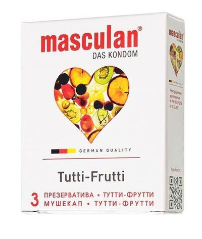 Презервативы Masculan Ultra 1 Tutti-Frutti с фруктовым ароматом - 3 шт.