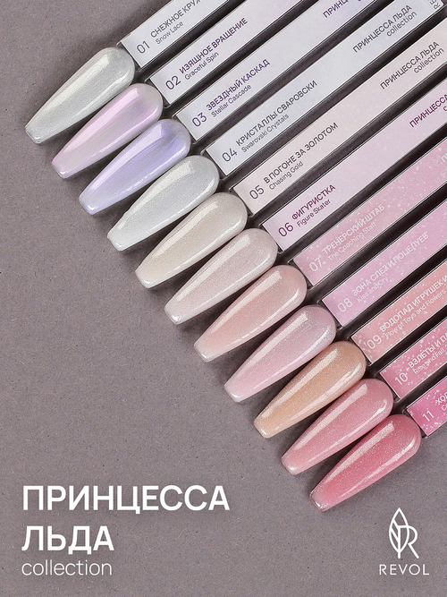 REVOL Жидкий Полигель Принцесса Льда №4 Кристаллы Сваровски, 10мл