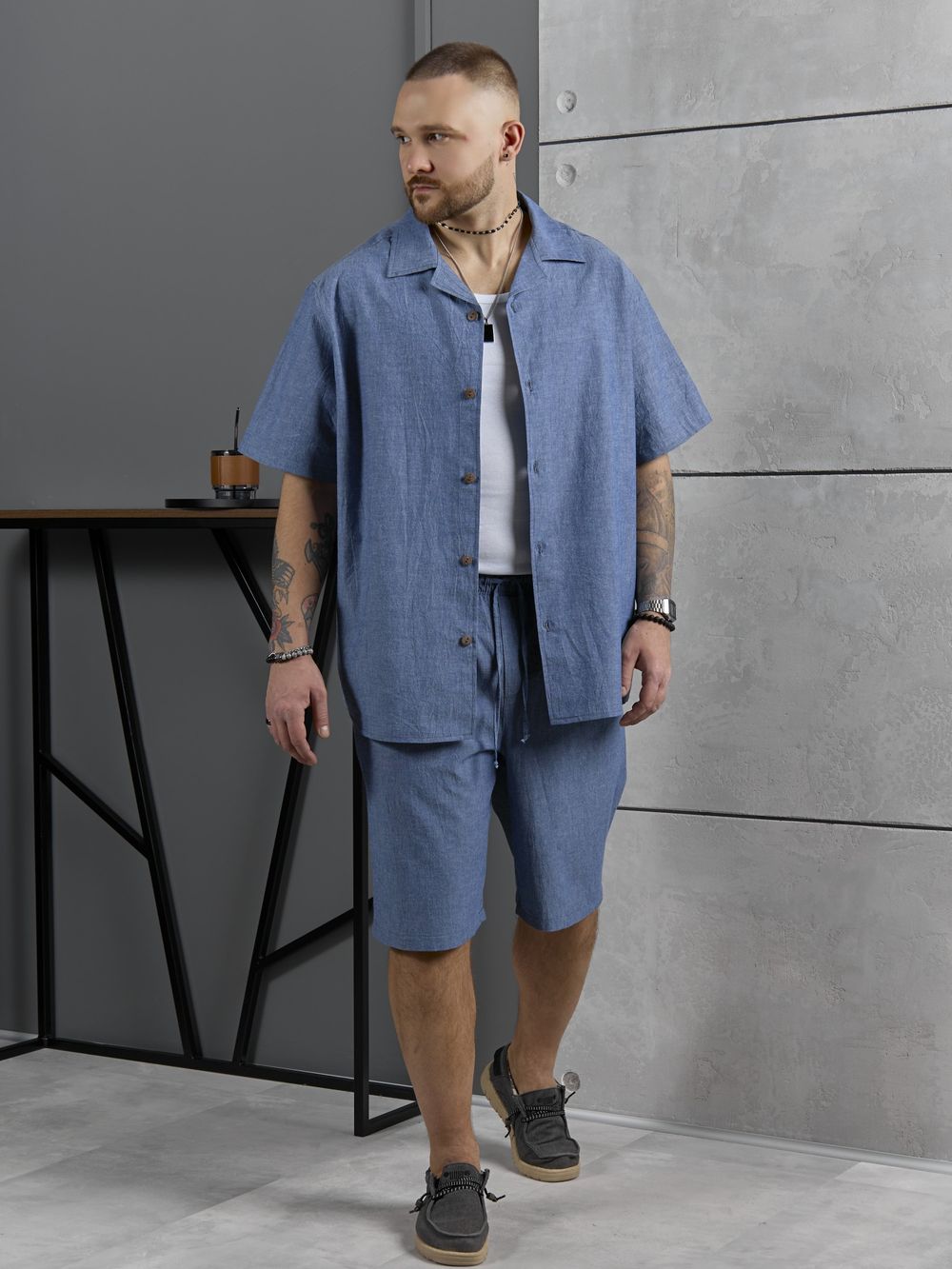 Костюм мужской Аристократ-2 Виотекс ДЖИНСОВЫЙ МЕЛАНЖ