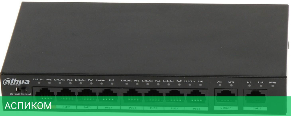 Коммутатор Dahua DH-PFS3010-8ET-96