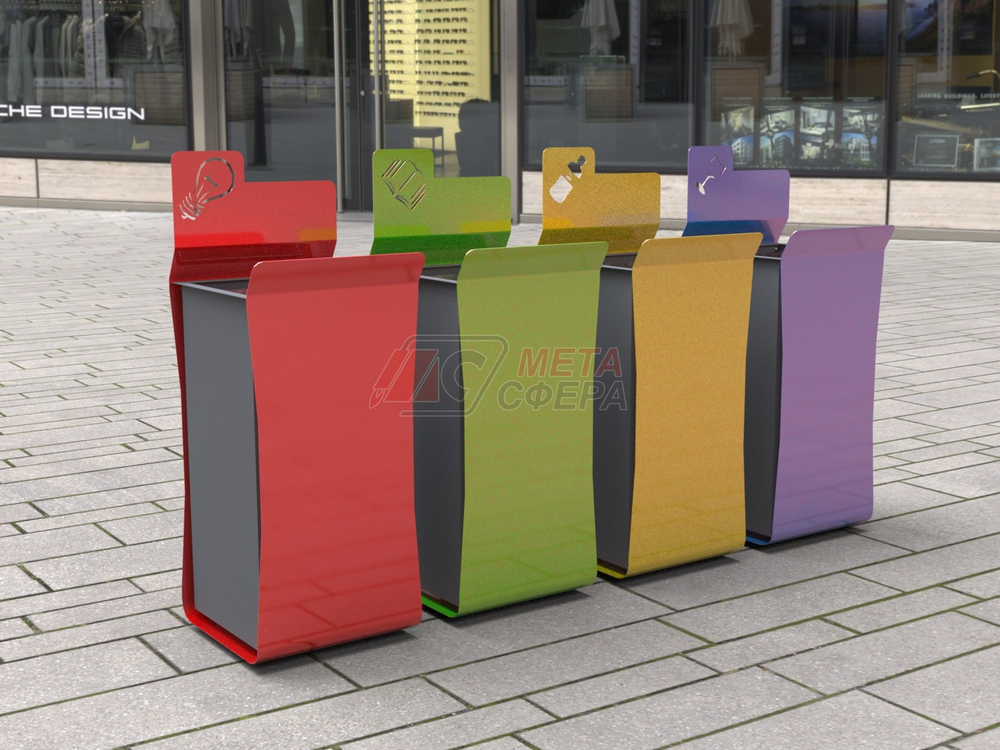 Урна Папка для раздельного сбора мусора