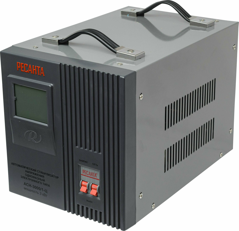 Стабилизатор напряжения Ресанта АСН-3000/1-Ц, Однофазный, 3кВт
