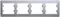 Рамка 4-м Glossa горизонт. перламутр SE GSL000604