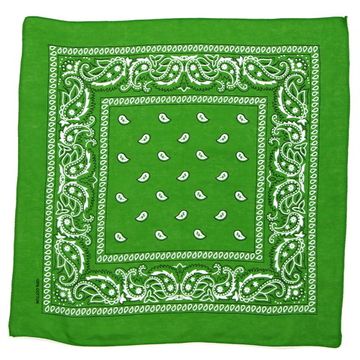 Бандана Зелёная с белыми капельками (021)