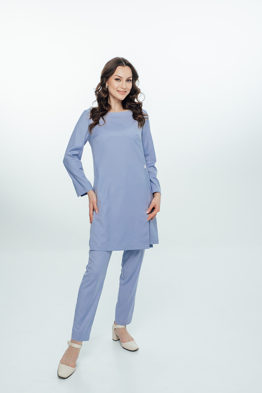 Блуза медицинская женская | Бл-344 3/4 либерти люкс