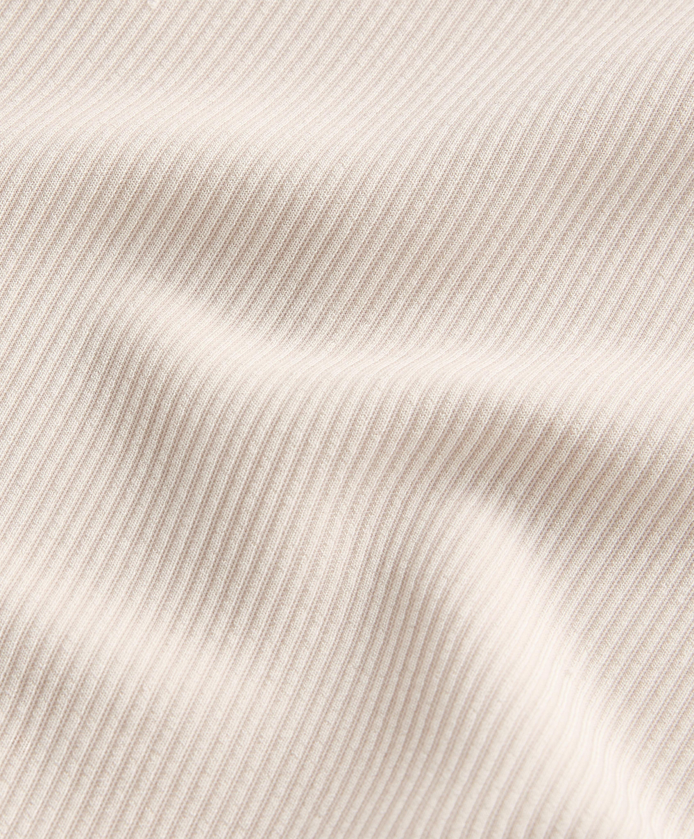 OYSHO Брюки широкого кроя в рубчик, норка