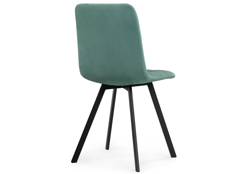 Стул на металлокаркасе Чилли черный / бирюзовый