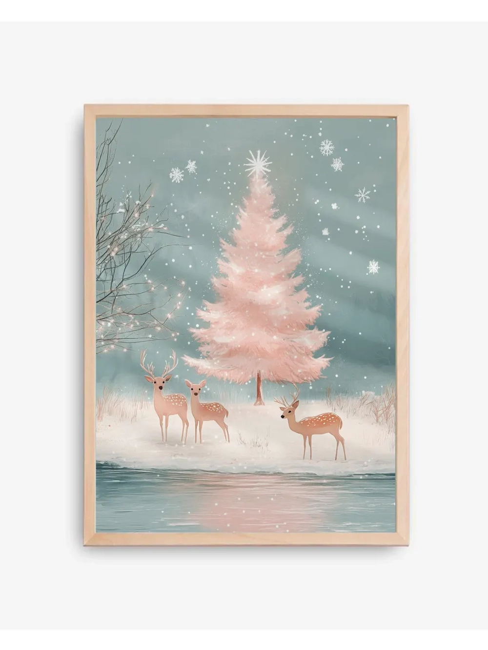 Постер новогодний 30х40 см декор на стену