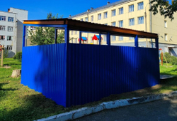 Теневой навес профлист, крыша профлист 500х400х300