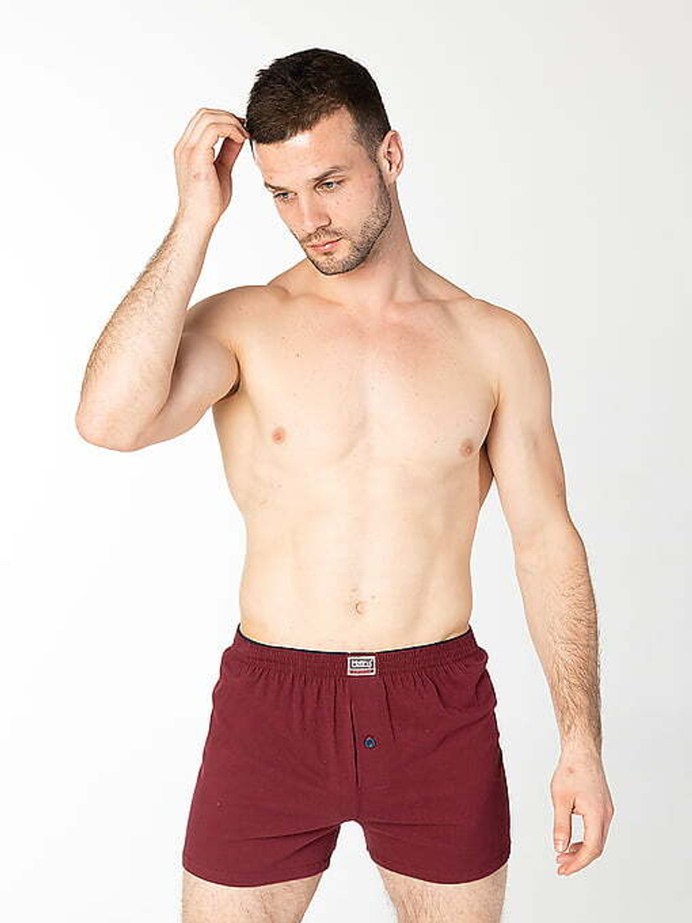 Трусы мужские боксеры бордовый
