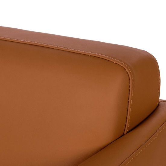 Кресло Bisq коричневая кожа 