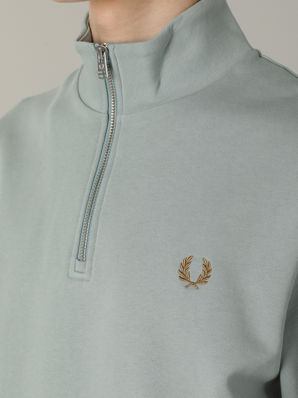 Fred perry half zip pique sweatshirt online