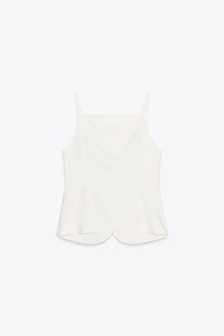 ZARA ЖИЛЕТ С ПУГОВИЦАМИ, ЭКРЮ