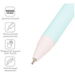 Ручка шариковая автоматическая Greenwich Line "Beauty shapes" синяя, 0,7мм, игольчатый стержень, софт-тач