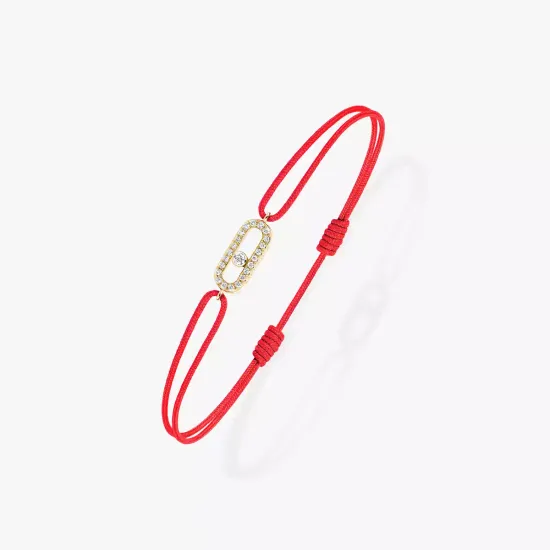Браслет Messika Move Uno с красным шнуром