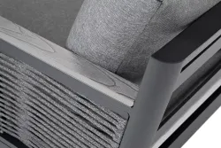 "Париж" модуль диванный левый, двухместный, цвет серый